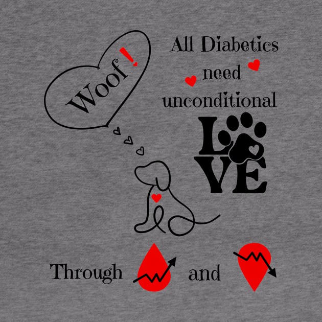 Diabetics Unconditional Dog Love Through Highs and Lows by Diabeticsy